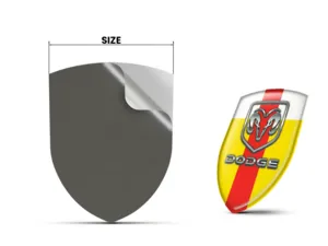 Dodge Domed label Custom Design Superior Dome Stickers